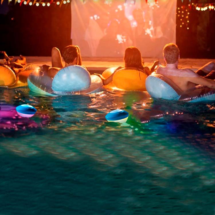 Floating pool speaker with led light